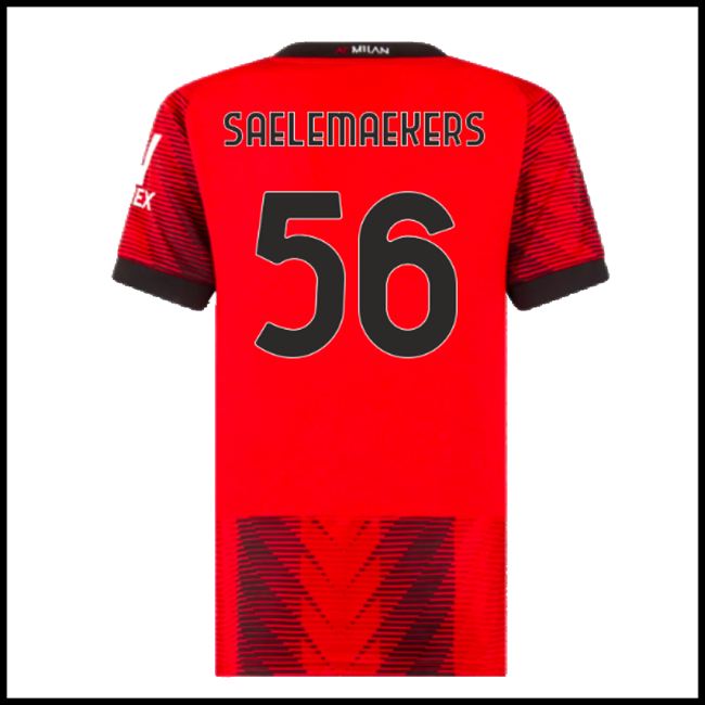 Nogometni Dres AC Milan SAELEMAEKERS #56 Domaći Komplet 2023-2024