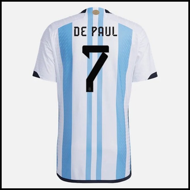 Nogometni Dres Argentina DE PAUL #7 Domaći Komplet Svjetsko Prvenstvo 2022