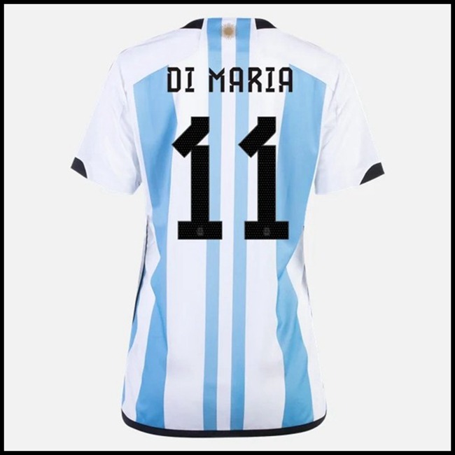 Nogometni Dres Argentina Ženska DI MARIA #11 Domaći Komplet Svjetsko Prvenstvo 2022