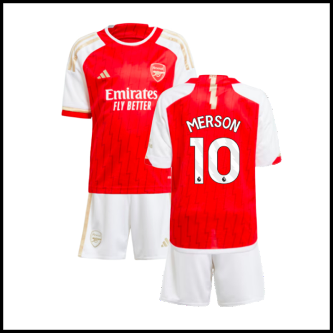 Nogometni Dres Arsenal Dječji MERSON #10 Domaći Komplet 2023-2024