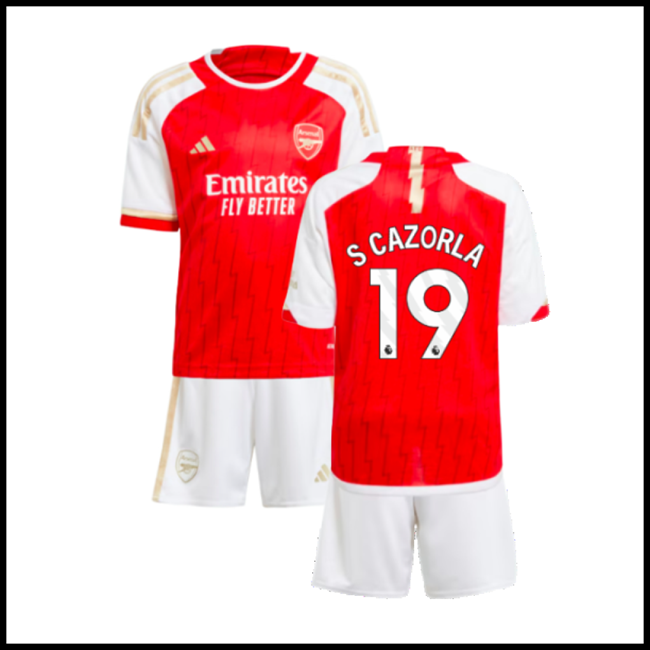 Nogometni Dres Arsenal Dječji S CAZORLA #19 Domaći Komplet 2023-2024