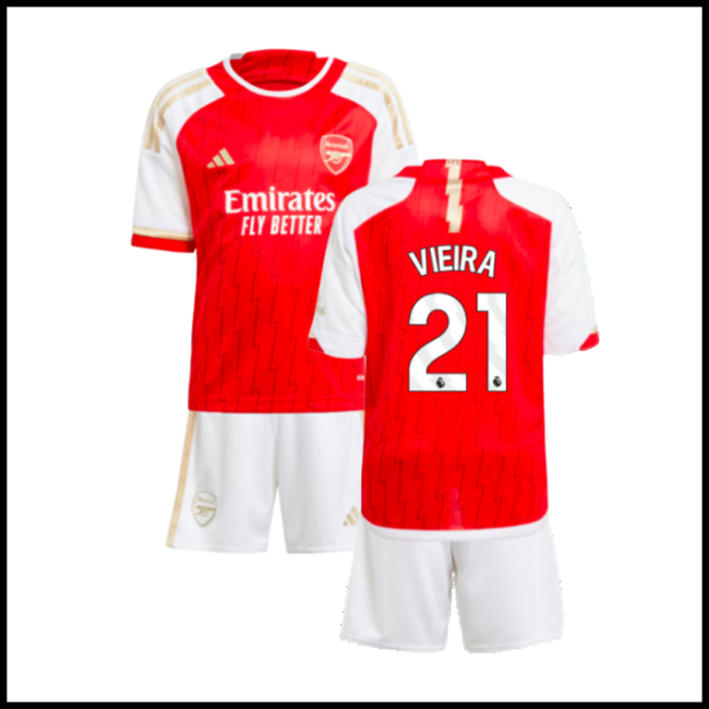 Nogometni Dres Arsenal Dječji VIEIRA #21 Domaći Komplet 2023-2024