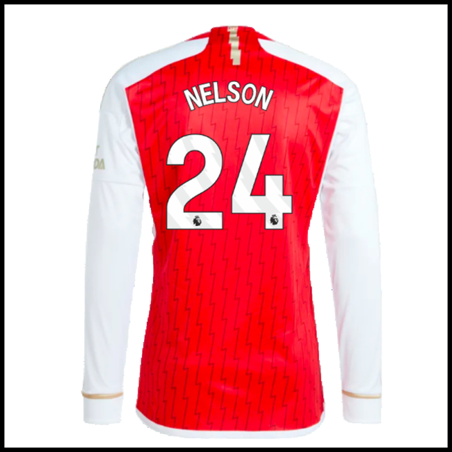Nogometni Dres Arsenal NELSON #24 Dugim Rukavima Domaći Komplet 2023-2024