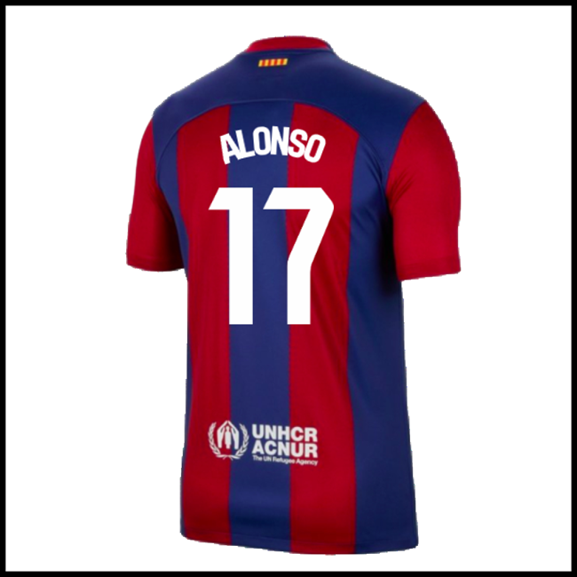 Nogometni Dres FC Barcelona ALONSO #17 Domaći Komplet 2023-2024