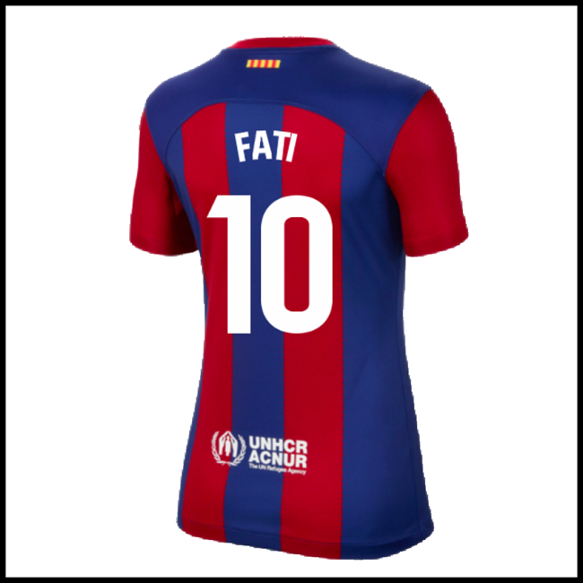 Nogometni Dres FC Barcelona Ženska FATI #10 Domaći Komplet 2023-2024