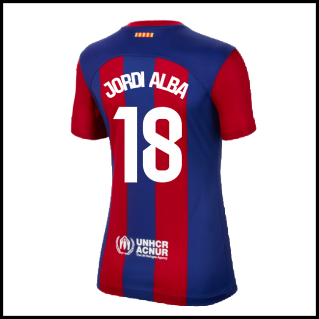 Nogometni Dres FC Barcelona Ženska JORDI ALBA #18 Domaći Komplet 2023-2024