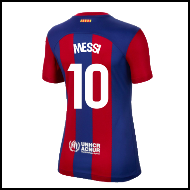 Nogometni Dres FC Barcelona Ženska MESSI #10 Domaći Komplet 2023-2024