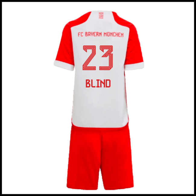 Nogometni Dres FC Bayern München Dječji BLIND #23 Domaći Komplet 2023-2024
