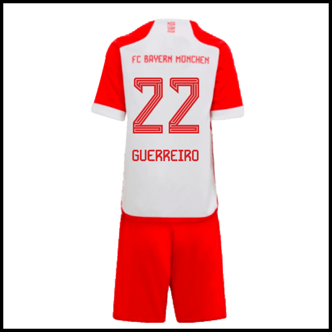 Nogometni Dres FC Bayern München Dječji GUERREIRO #22 Domaći Komplet 2023-2024