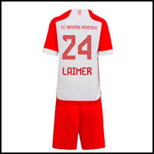 Nogometni Dres FC Bayern München Dječji LAIMER #24 Domaći Komplet 2023-2024