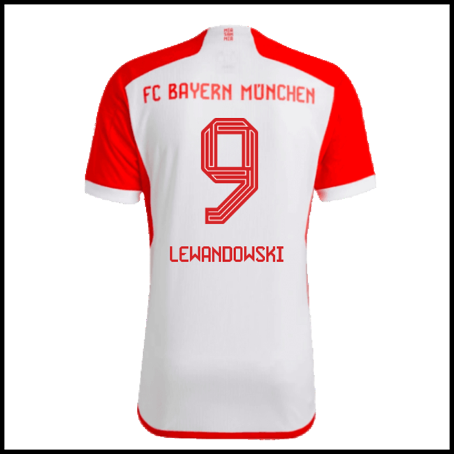 Nogometni Dres FC Bayern München LEWANDOWSKI #9 Domaći Komplet 2023-2024
