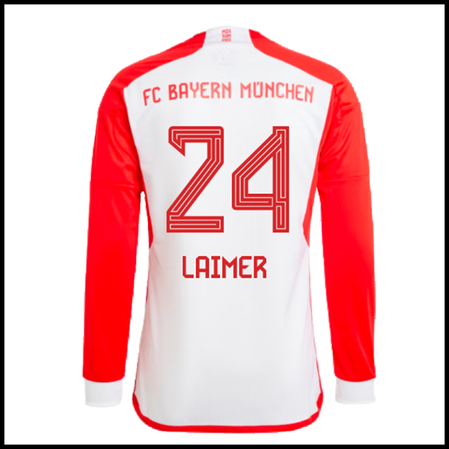 Nogometni Dres FC Bayern München LAIMER #24 Dugim Rukavima Domaći Komplet 2023-2024