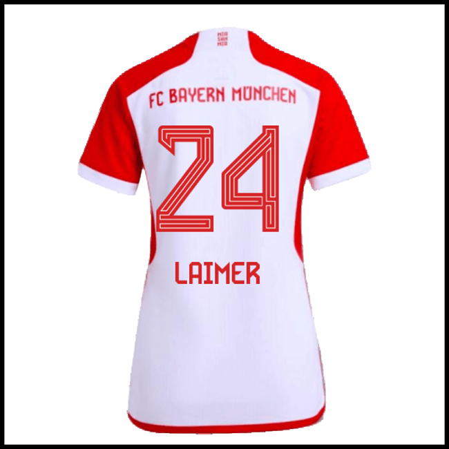 Nogometni Dres FC Bayern München Ženska LAIMER #24 Domaći Komplet 2023-2024