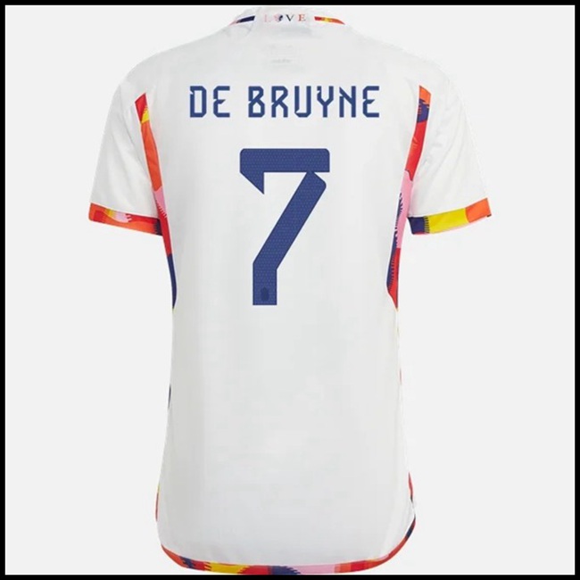 Nogometni Dres Belgija DE BRUYNE #7 Gostujući Komplet Svjetsko Prvenstvo 2022