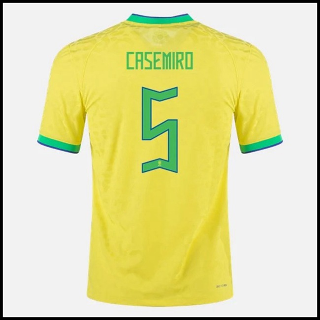 Nogometni Dres Brazil CASEMIRO #5 Domaći Komplet Svjetsko Prvenstvo 2022