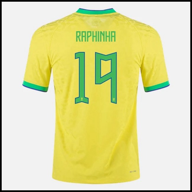 Nogometni Dres Brazil RAPHINHA #19 Domaći Komplet Svjetsko Prvenstvo 2022