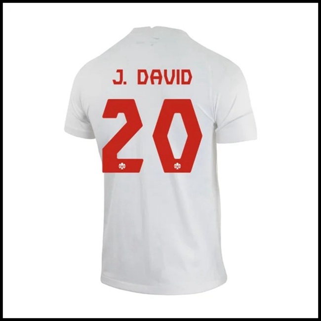 Nogometni Dres Kanada J DAVID #20 Gostujući Komplet Svjetsko Prvenstvo 2022
