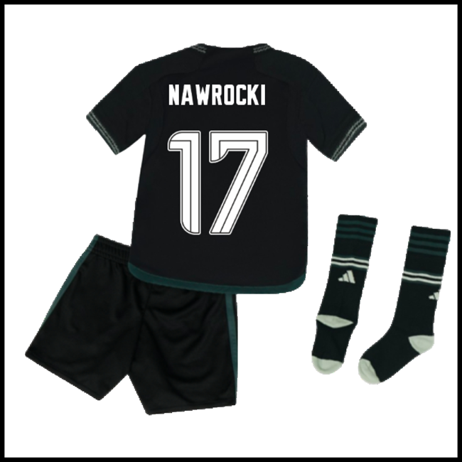 Nogometni Dres Celtic Dječji NAWROCKI #17 Gostujući Komplet 2023-2024