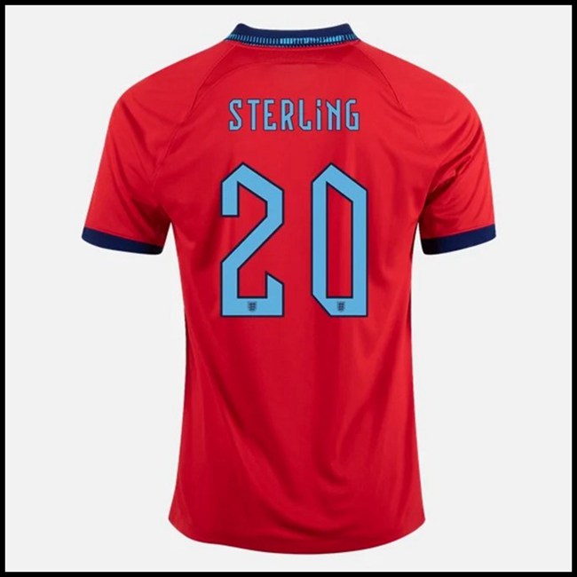 Nogometni Dres Engleska STERLING #20 Gostujući Komplet Svjetsko Prvenstvo 2022