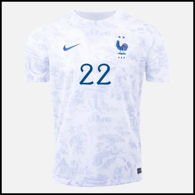Francuska T HERNANDEZ #22 Dres,novi Nogometni Dres Francuska T HERNANDEZ #22 Gostujući Komplet Svjetsko Prvenstvo 2022 trgovina