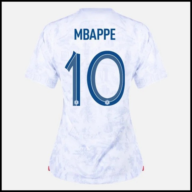 Nogometni Dres Francuska Ženska MBAPPE #10 Gostujući Komplet Svjetsko Prvenstvo 2022