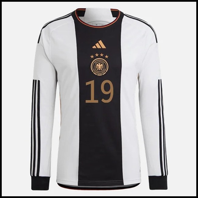 Njemačka SANE #19 Odjeća,ponuda Nogometni Dres Njemačka SANE #19 Dugim Rukavima Domaći Komplet Svjetsko Prvenstvo 2022 klubova