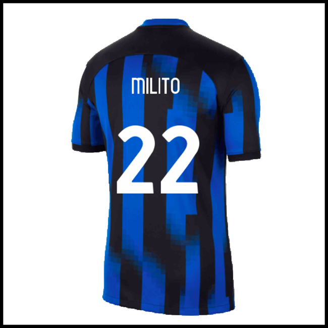 Nogometni Dres Inter Milan MILITO #22 Domaći Komplet 2023-2024