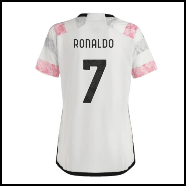 Nogometni Dres Juventus Ženska RONALDO #7 Gostujući Komplet 2023-2024