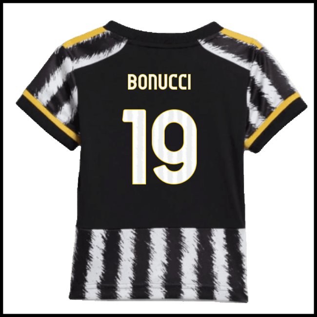 Nogometni Dres Juventus Dječji BONUCCI #19 Domaći Komplet 2023-2024