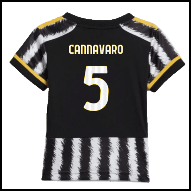 Nogometni Dres Juventus Dječji CANNAVARO #5 Domaći Komplet 2023-2024