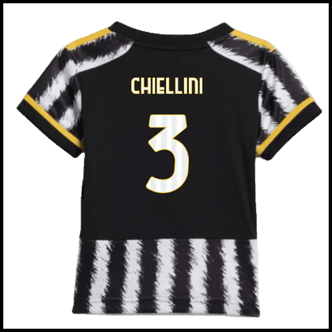 Nogometni Dres Juventus Dječji CHIELLINI #3 Domaći Komplet 2023-2024