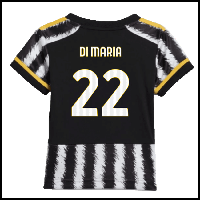 Nogometni Dres Juventus Dječji DI MARIA #22 Domaći Komplet 2023-2024