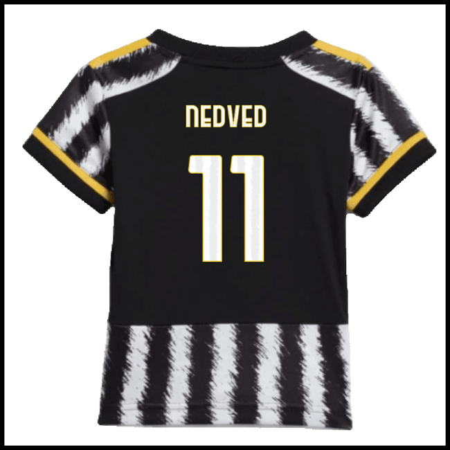 Nogometni Dres Juventus Dječji NEDVED #11 Domaći Komplet 2023-2024