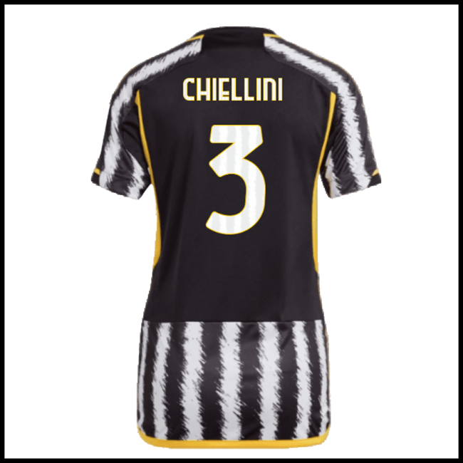 Nogometni Dres Juventus Ženska CHIELLINI #3 Domaći Komplet 2023-2024