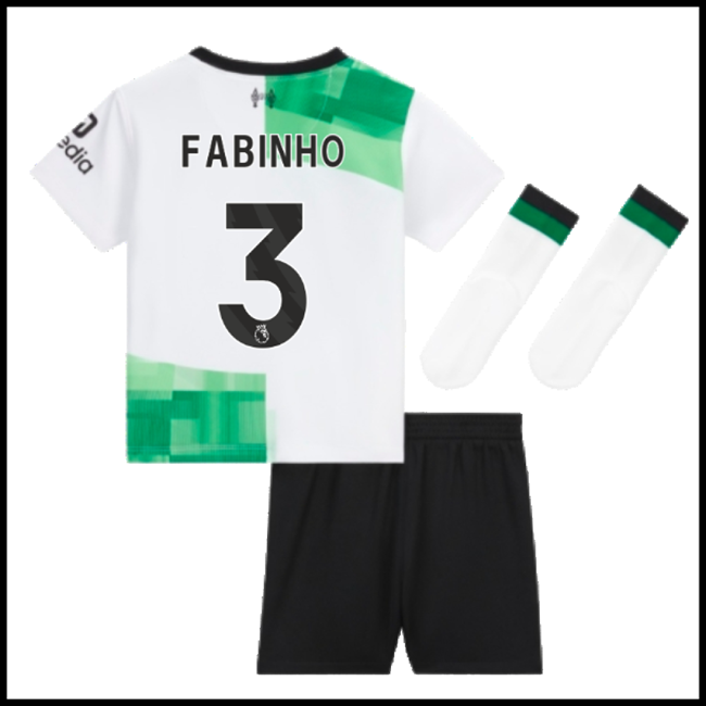 Nogometni Dres Liverpool Dječji FABINHO #3 Gostujući Komplet 2023-2024