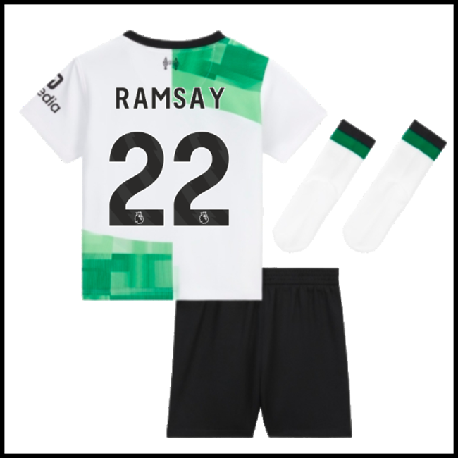 Nogometni Dres Liverpool Dječji RAMSAY #22 Gostujući Komplet 2023-2024