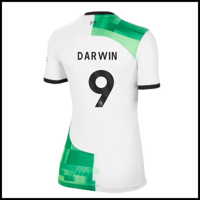 Nogometni Dres Liverpool Ženska DARWIN #9 Gostujući Komplet 2023-2024
