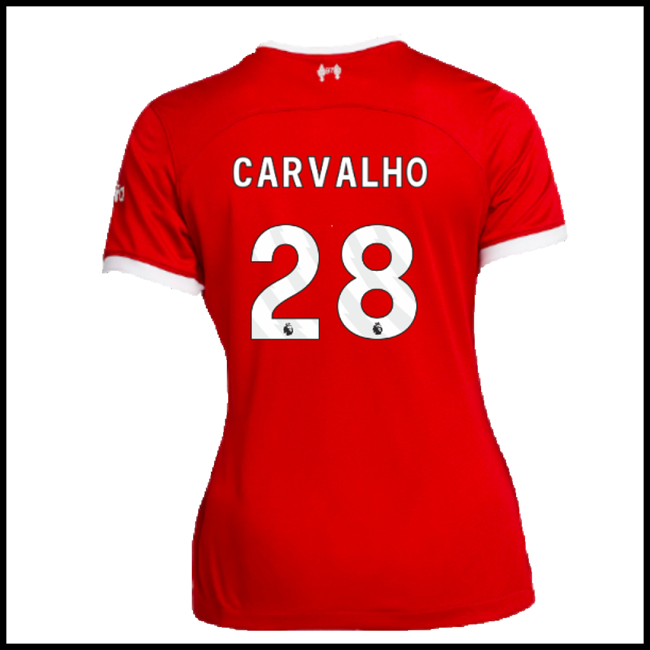 Nogometni Dres Liverpool Ženska CARVALHO #28 Domaći Komplet 2023-2024