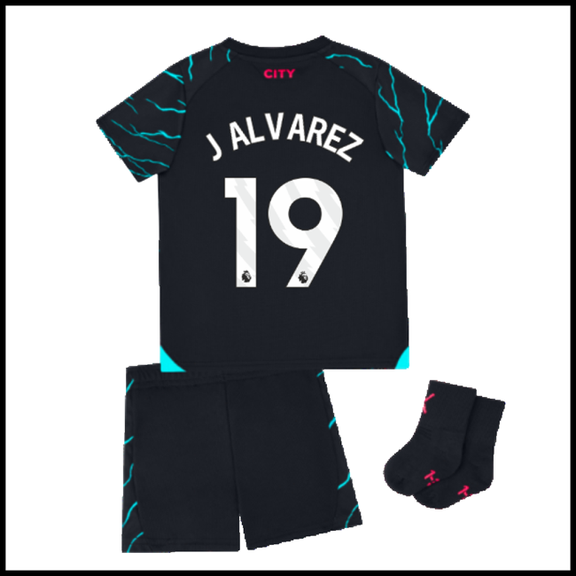Nogometni Dres Manchester City Dječji J ALVAREZ #19 Rezervni Komplet 2023-2024