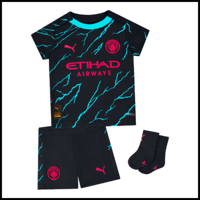 Manchester City RODRIGO #16 Odjeća,cijena Nogometni Dres Manchester City Dječji RODRIGO #16 Rezervni Komplet 2023-2024 webshop hr