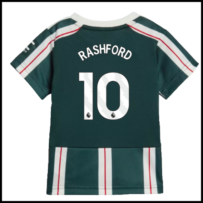 Nogometni Dres Manchester United Dječji RASHFORD #10 Gostujući Komplet 2023-2024
