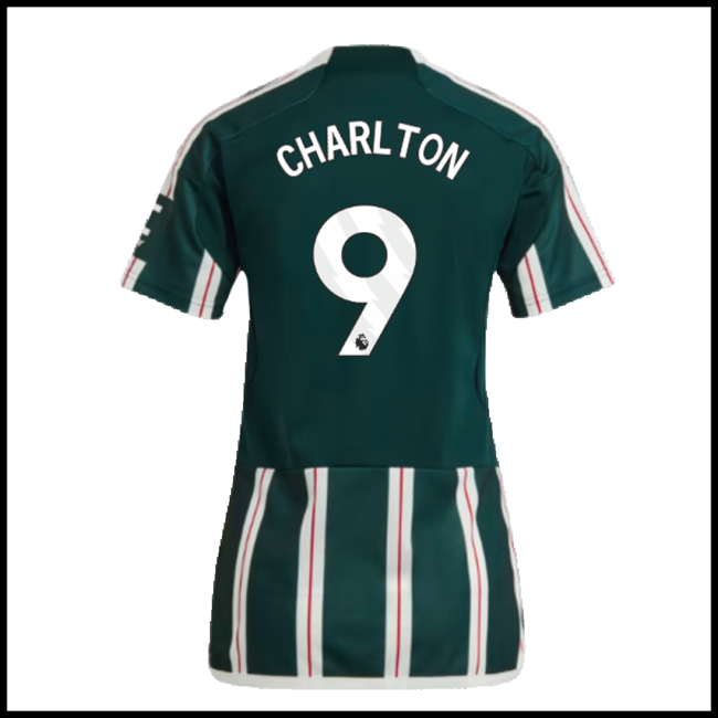 Nogometni Dres Manchester United Ženska CHARLTON #9 Gostujući Komplet 2023-2024
