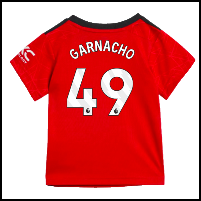 Nogometni Dres Manchester United Dječji GARNACHO #49 Domaći Komplet 2023-2024