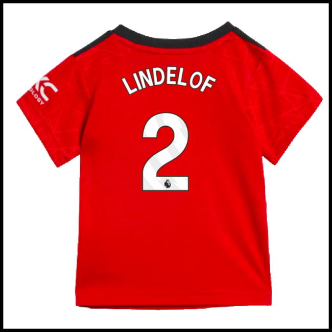 Nogometni Dres Manchester United Dječji LINDELOF #2 Domaći Komplet 2023-2024