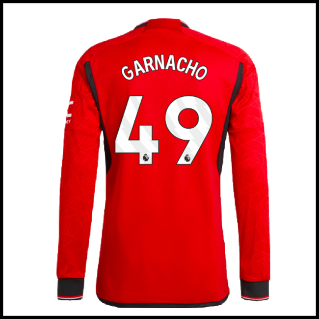 Nogometni Dres Manchester United GARNACHO #49 Dugim Rukavima Domaći Komplet 2023-2024