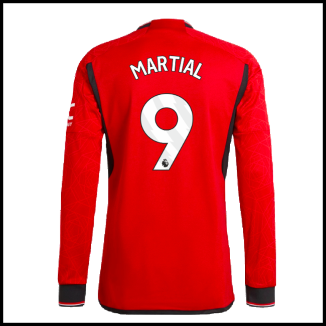 Nogometni Dres Manchester United MARTIAL #9 Dugim Rukavima Domaći Komplet 2023-2024