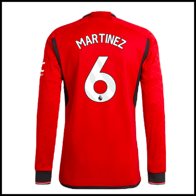 Nogometni Dres Manchester United MARTINEZ #6 Dugim Rukavima Domaći Komplet 2023-2024