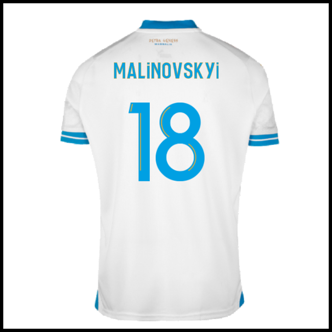 Nogometni Dres Olympique de Marseille MALINOVSKYI #18 Domaći Komplet 2023-2024