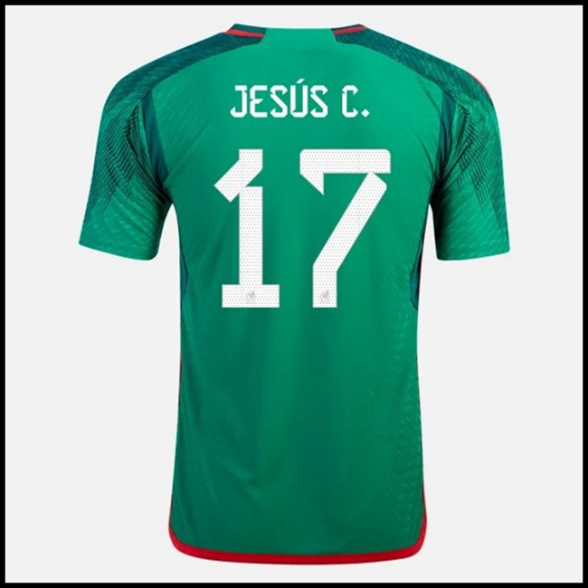 Nogometni Dres Meksiko JESUS C #17 Domaći Komplet Svjetsko Prvenstvo 2022
