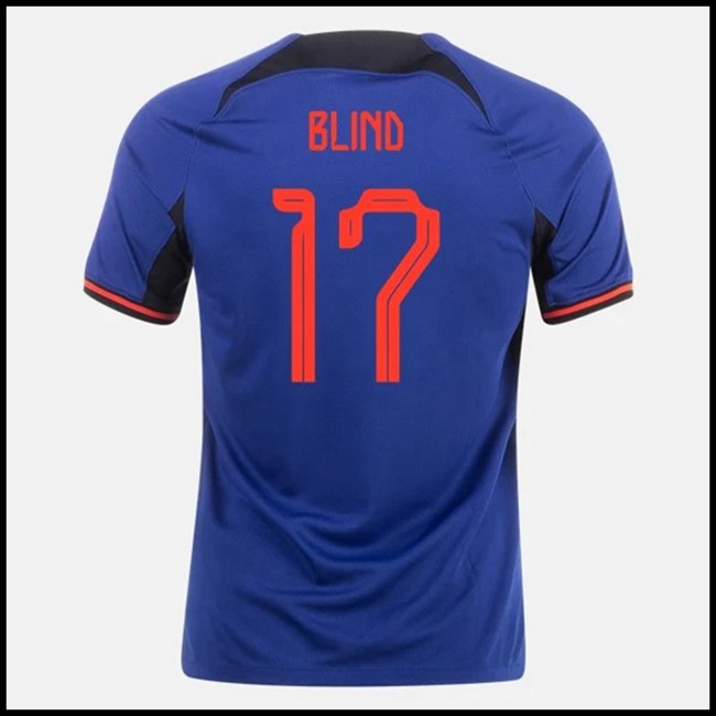 Nogometni Dres Nizozemska BLIND #17 Gostujući Komplet Svjetsko Prvenstvo 2022